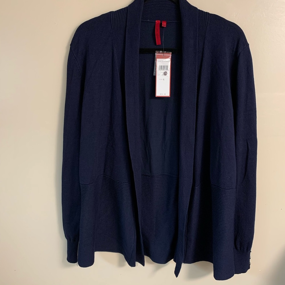 Women's Navy Cardigan Sweater
